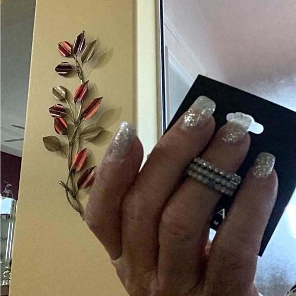 Lane Bryant rings set of 3 solid white and the other one is multicolor s… - Picture 8 of 10